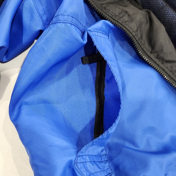 Vintage Marlboro Unlimited Jacket Mens Medium Blue Windbreaker Full Zip Hooded - Picture 7 of 12